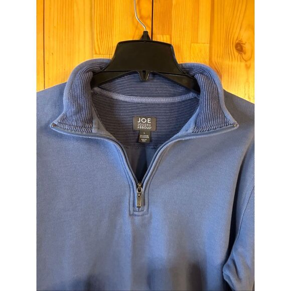 Joe Joseph Abboud Men’s Blue 1/4 Zip Pullover Sweater Size Large (5561) - Picture 2 of 5